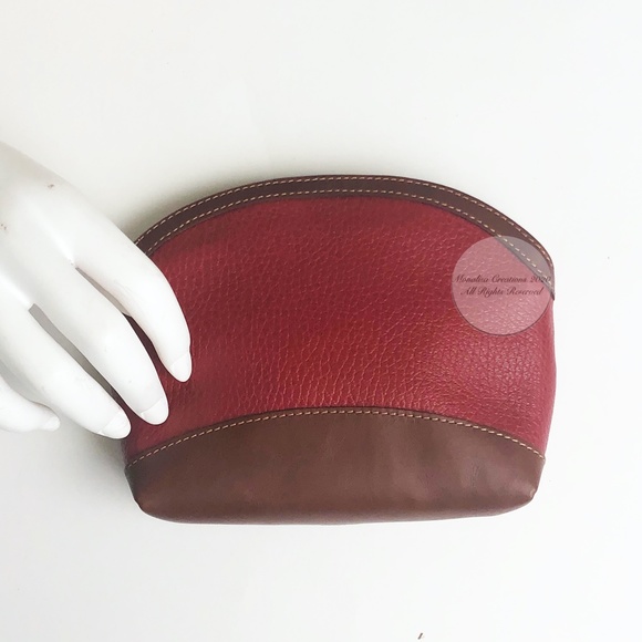 Coach Cosmetic Case Sheridan Collection Red & Tan Leather 4308 NIB NOS Vintage - Picture 11 of 13